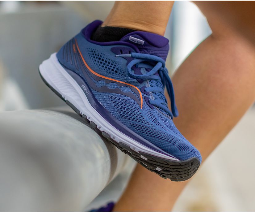 Women's Saucony Ride 14 Running Shoes Navy | Singapore 193AHKP